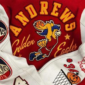 2025 nouveauté haute qualité laine varsité veste hommes meilleure conception Logo personnalisé impression Chenille patchs col montant hiver - Product Image 6