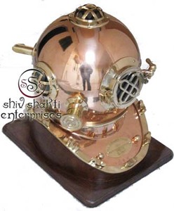 Casco coleccionable de latón marino y acabado de cobre, casco náutico de buceo en aguas profundas, casco de buceo marino HECHO DE Metal - Product Image 3