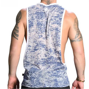 Camiseta sin mangas para hombre, camiseta sin mangas de algodón muscular para Fitness, camiseta interior de entrenamiento para hombre, camisetas de gimnasio, ropa deportiva - Product Image 3