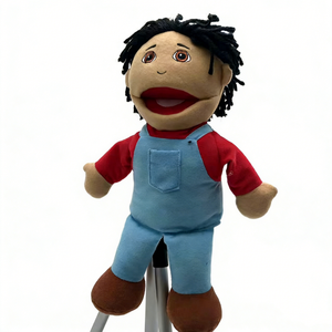 Human <b>hand</b> <b>puppet</b>, farmer boy <b>hand</b> <b>puppet</b>, <b>kids</b> human character plush <b>puppet</b> - Product Image 2