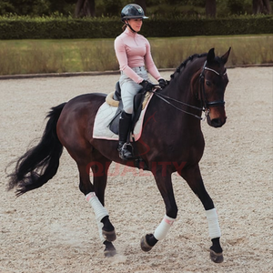 Tapis de selle anglais matelassé doux et respirant, la conception confortable et durable offre un soutien doux pour le cheval, idéal pour l'entraînement à l'équitation - Product Image 5