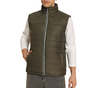 Men's Custom Logo New Design Breathable Quilted Puffer Vest - Hot Sale Sleeveless Down Jacket Warm Winter Style Wholesale - Product Image 1