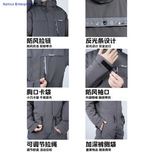 Combinaison thermique une pièce pour hommes et femmes Ski Snowboard extérieur imperméable coupe-vent respirant fermeture à glissière conception imprimée - Product Image 3