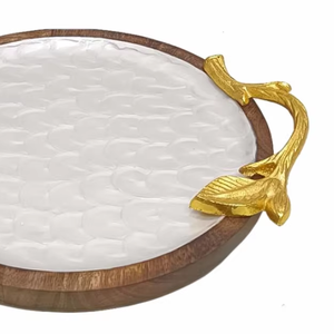 ถาดเสิร์ฟอลูมิเนียมไม้เป็นมิตรกับสิ่งแวดล้อมสำหรับชากาแฟช็อกโกแลต - Product Image 1