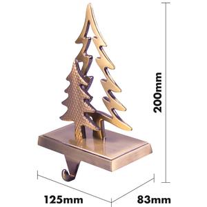 Soporte de calcetín de Navidad de Metal dorado y plateado de lujo para chimenea, estante colgante festivo para vacaciones - Product Image 3