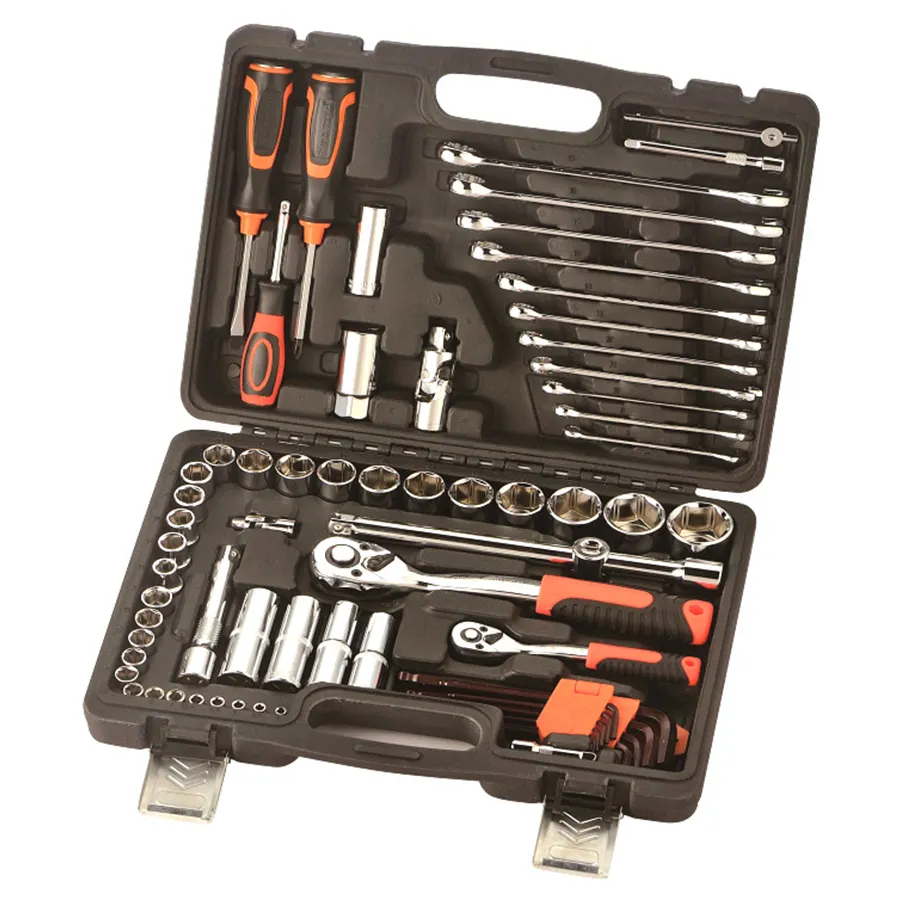 142 adet 1/4 "1/2" lokma anahtar takım cırcır Tool Kit araç vaka anahtarı somun anahtarları araba tamir mekaniği aracı seti