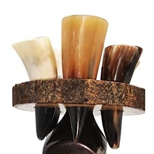 Corne de Viking de style nordique avec support Style animal pour une utilisation décorative religieuse traditionnelle nordique lors d'occasions spéciales - Product Image 3