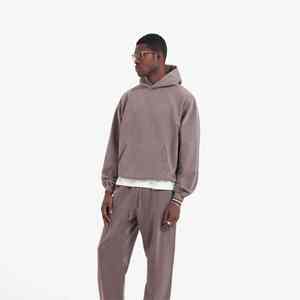 Sudaderas con capucha de gran tamaño con logotipo personalizado, Sudadera con capucha de lavado ácido 400GSM, tela de algodón Vintage de rizo francés con capucha - Product Image 4