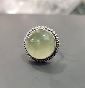 Anillo clásico de estilo bohemio, joyería para mujer, joyería de plata de ley 925, piedras preciosas de Prehnita, anillo hecho a mano, regalo para el amor - Product Image 2