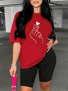 ชุดเสื้อผ้า2ชิ้นแบบลำลองมีสไตล์สำหรับผู้หญิงชุด2ชิ้นกางเกงขาสั้นพิมพ์ลายสำหรับ100% 2025ผ้าฝ้ายระบายอากาศได้ดี - Product Image 4