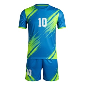 Tenue de football personnalisée 100% polyester par sublimation, design éclair noir et vert sarcelle, kit complet maillot et short numéro 15 - Product Image 3