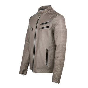 Chaqueta de Cuero Genuino de Lujo para Hombre, Talla Grande, Estilo Motero Vintage, Cierre de Cremallera, Impermeable, Resistente al Viento, Ropa Casual de Calle para Invierno - Product Image 2