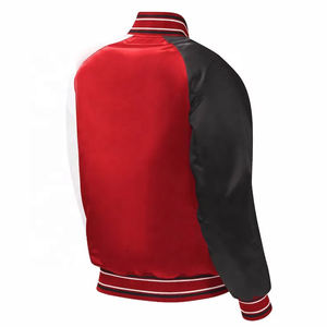Chaqueta de bombardero de satén para hombre con logotipo y estilo personalizado Chaqueta de bombardero de satén para hombre de talla grande de alta calidad para hombre - Product Image 2