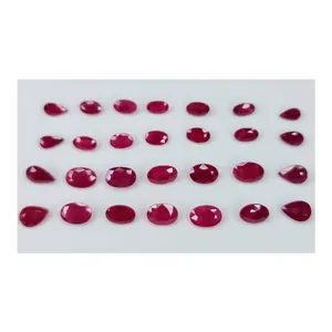 100% 3x4 5x4 3x5 6x4mm 크기에 있는 느슨한 원석 붉은 분홍색 색깔을 만드는 자연적인 타원형 모양 루비 버마 보석