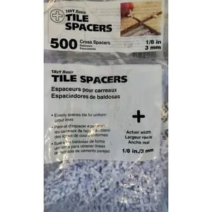 Modern <b>Plastic</b> <b>Tile</b> Spacers 20 Bags of 500 <b>Tiles</b> Each 1/8-Inch/3-mm Thickness for Floor & Wall Decoration - Product Image 1