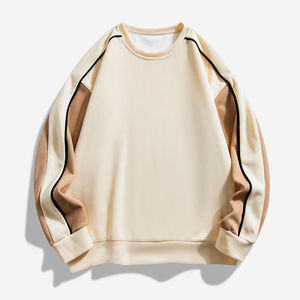 Sweat-shirt à col rond tendance streetwear pour homme automne 2025, personnalisable, patchwork hip-hop, broderie, lavage, tissage chaud, sweat-shirt d'hiver - Product Image 5