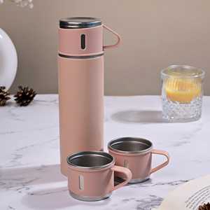 Opulento Juego de Termos de Acero Inoxidable de 3 Piezas con Taza Recta y Botella con Termostato para Viajes y Regalos Empresariales - Product Image 4