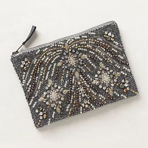 Bordado de iconos único mejor estilo bohemio bordado trabajo perla noche mano embrague monederos diseño elegante forro al por mayor - Product Image 1