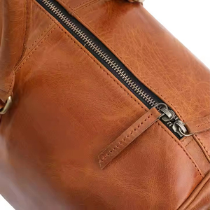 High Quality Unisex Genuine Leather Duffel Bag with Waterproof Zipper Lock Casual Travel Bag Wholesale <b>Sale</b> - Product Image 6