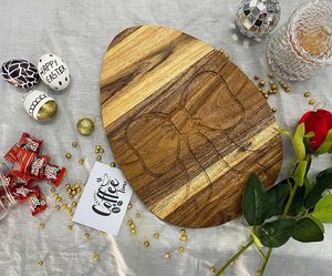 Tabla de Cortar de Madera en Forma de Huevo, Ecológica, Apta para Lavavajillas, 1.5 cm de Grosor, Bandeja para Servir, Utensilios de Cocina para Decoración de Pascua - Product Image 6