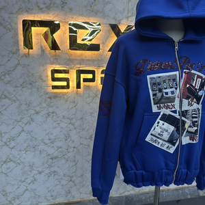 Préfet coupe Sport édition la plus demandée marron fermeture éclair à capuche imprimé fabriqué en usine pas cher prix sweats à capuche hommes hommes sweats à capuche - Product Image 5