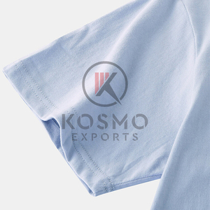 Venta al por mayor 100% algodón hombres camisetas llanura casual camiseta en blanco con mangas lisas - Product Image 3