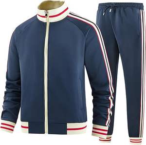 Ensemble de survêtements de sport pour hommes Sweat à capuche zippé et pantalon de jogging 2 pièces Jogger Survêtement grande taille pour hommes Ensemble actif décontracté unisexe - Product Image 1