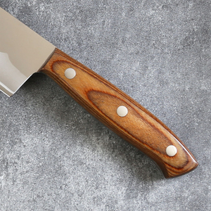 Cuchillo de Chef de acero damasco de calidad superior personalizado al por mayor mango de madera pakka bueno para cocinar cuchillo de cocina de etiqueta privada - Product Image 4