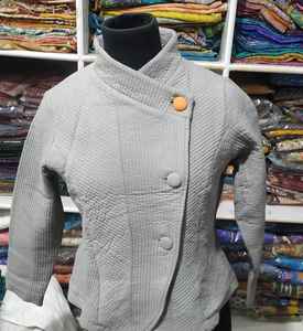 High Selling Plain Dyed Cotton <b>Quilted</b> French Jacket Quick Dry Boho Outerwear for Wholesale Pricing Available - Product Image 6