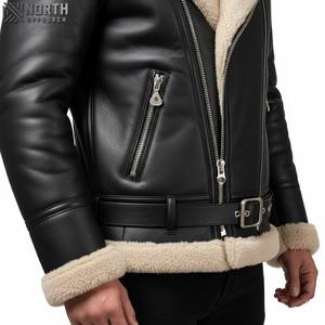 Nouveau Meilleure Vente Haute Qualité Respirant Hommes En Cuir Bomber Vestes Vente Chaude À La Mode Coupe-Vent Hommes En Cuir Vestes Bomber - Product Image 5