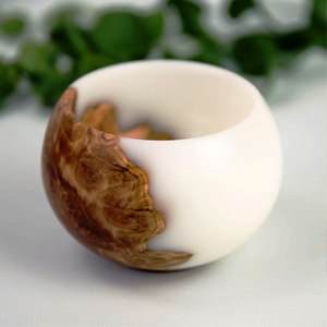 Bol et plat de service de luxe écologiques faits à la main, personnalisables, en résine polie, compatibles lave-vaisselle, pour les fêtes, fabriqués en Inde - Product Image 6