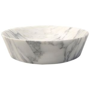 Tazón de mármol grande de gran tamaño decorativo para el hogar de calidad superior de diseño moderno más vendido de color blanco de exportador indio - Product Image 5