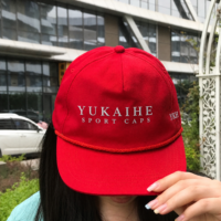 Topi kustom 5 Panel tidak terstruktur Logo topi Kemah bordir tali topi Snapback profil rendah dengan tali
