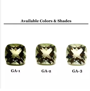 พลอยเทียมสีเขียวธรรมชาติเจียระไนแบบเหลี่ยมเพชรพลอย6มม. - Product Image 2