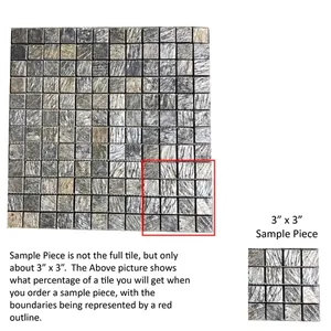 กระเบื้องโมเสคสีเขียว TS-69หินธรรมชาติขนาด3x3สำหรับตกแต่งห้องครัวห้องน้ำโรงแรมสไตล์ยุโรป - Product Image 1