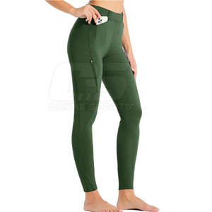 Jodhpur et culottes avec logo personnalisé vente en gros de culottes d'équitation pour femmes pantalon équestre extensible avec poignée - Product Image 1