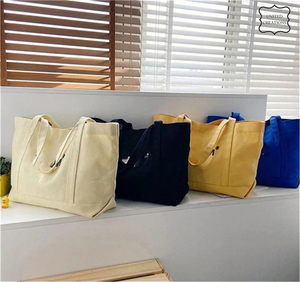 Bolso de mano de lujo para mujer, bolso de mano de lona de algodón a la moda con bolsillos, bolso de mano ecológico - Product Image 2