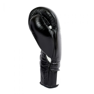 ถุงมือชกมวยสีดำสั่งทำพิเศษขายดี หนังแท้ 100% คุณภาพระดับมืออาชีพ - Product Image 6