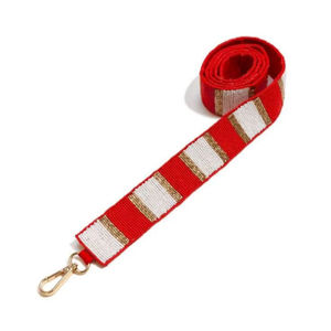 Hermoso cinturón bordado a mano con diseño de AMOR en blanco y rojo para niñas de la India - Product Image 1