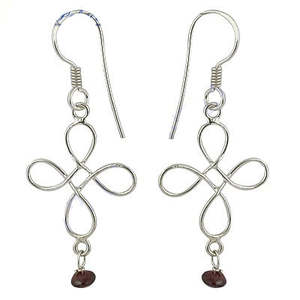 Colgante de cruz de oro de 18 quilates y pendientes de borla de oro blanco para bodas y fiestas de mujer - Product Image 2