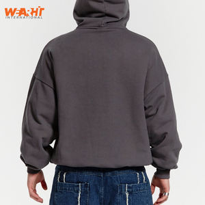 100% coton pull à capuche pour hommes femmes personnalisable hiver basiques avec 3D brodé délavé cravate teinture impression coupe ample - Product Image 6
