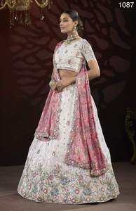 Fancy Trending Ropa étnica Heavy Chinnon Lehenga Choli con lentejuelas Fancy Thread Bordado Trabajo Fabricante DE LA India - Product Image 2