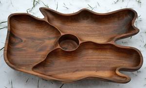 BANDEJA IMPRESA DE MADERA DE OTOÑO MEJOR CALIDAD TALLADA Forma cuadrada disponible y artesanía de la India mejor muestra Venta caliente - Product Image 6