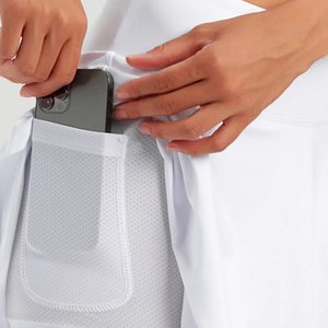 กระโปรงเทนนิสเอวสูงแบบปรับแต่งได้สำหรับเด็กผู้หญิงกระโปรงตาข่ายแบบแอคทีฟป้องกันรังสียูวีแห้งเร็วเป็นมิตรกับสิ่งแวดล้อม - Product Image 3