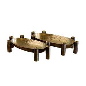 Juego decorativo en forma de plátano de metal de 2 cuencos de lujo para servir, cuenco de utensilios de cocina más vendido, decoración del hogar - Product Image 2