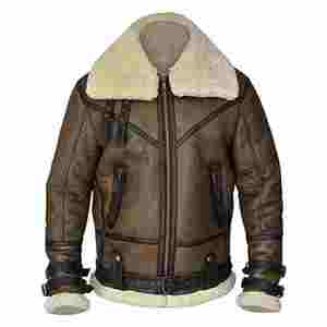 Chaqueta de Piel de Oveja Auténtica para Hombre, Estilo Bomber, a Prueba de Viento, con Ropa Personalizada, Nueva Moda, Más Vendida - Product Image 1