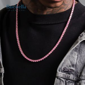 Venta caliente 925 Plata 14K Oro 6mm Moissanite Diamante Cadena de tenis para hombres Collar de estilo Hip Hop - Product Image 1