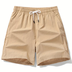 กางเกงขาสั้นผู้ชายไซส์ใหญ่แบบมีเชือกผูกเอว มีกระเป๋า ทรงหลวม สวมใส่สบาย เหมาะสำหรับออกกำลังกาย ผ้าฝ้ายเป็นมิตรต่อสิ่งแวดล้อม ใส่สบายในฤดูร้อน - Product Image 3