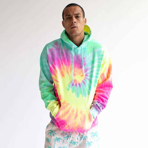 Sudadera con Capucha Extra Grande Personalizada para Hombre, Transpirable, con Estampado Tie-Dye, Estilo Desgastado, de Algodón French Terry, de Alta Calidad - Product Image 1