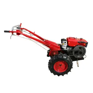 10hp Fazenda mini diesel motocultor Power Tiller Two Wheel Mini Caminhando mão trator preços